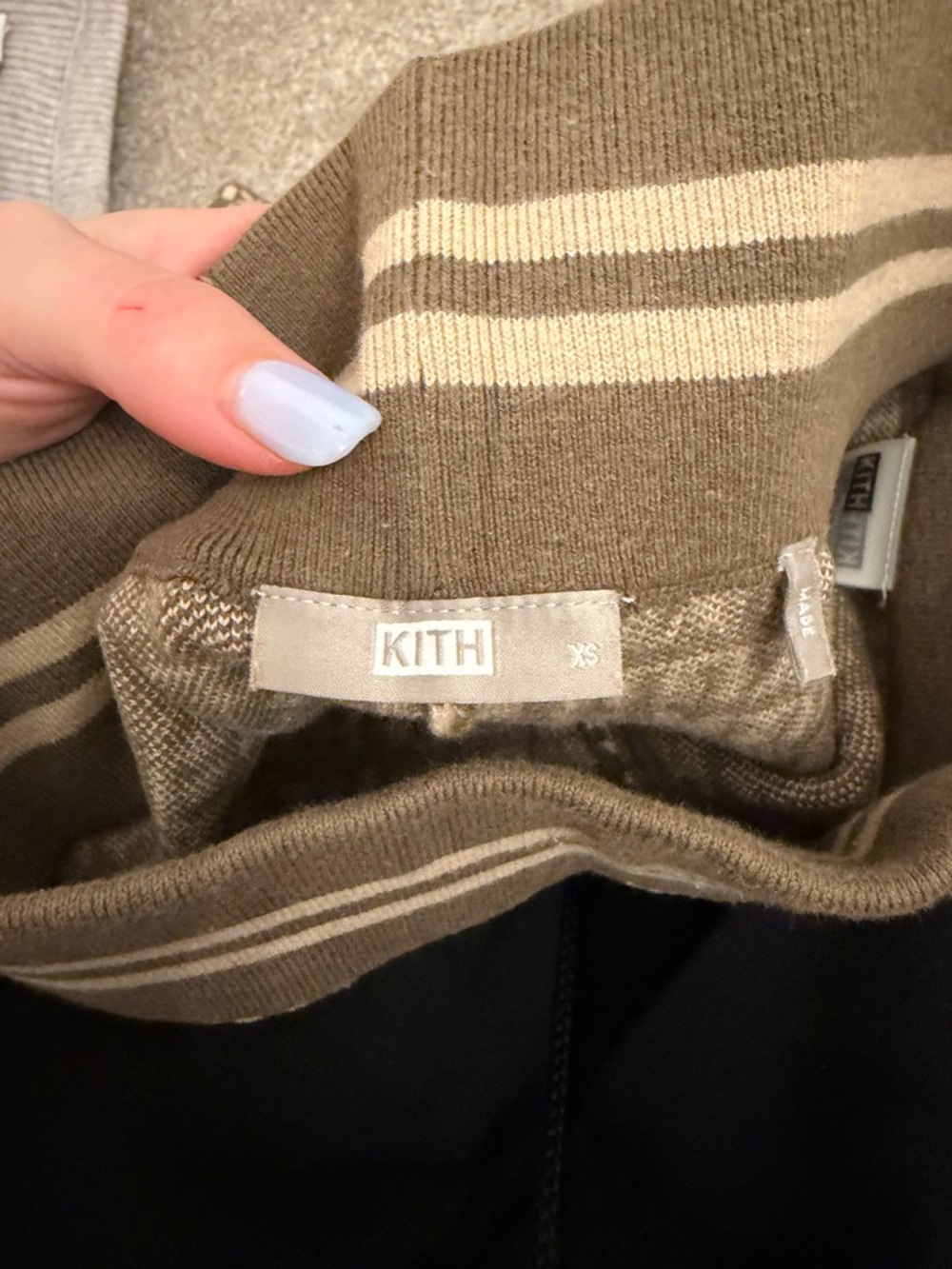 Kith brown & Cream Striped Knit Sweater